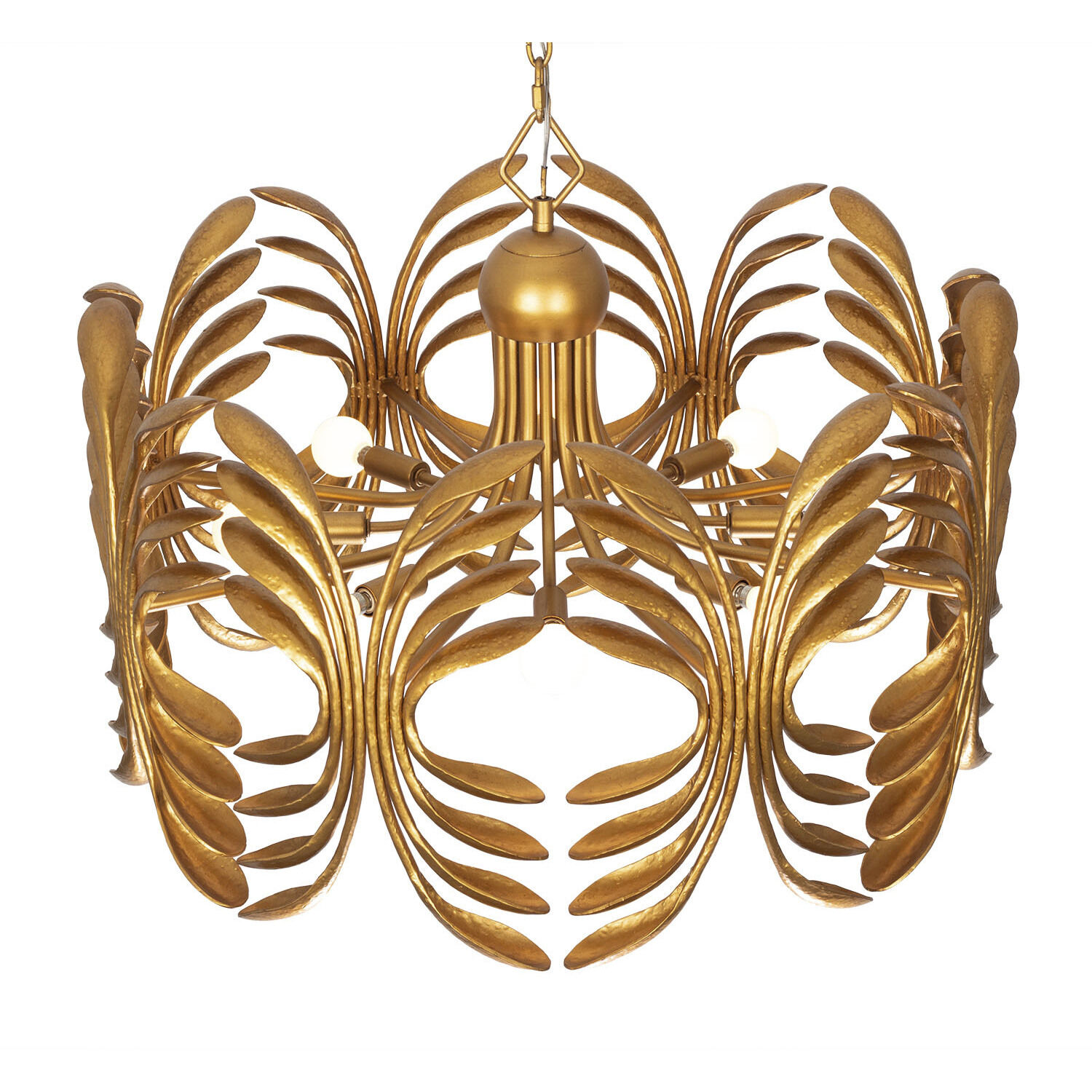 Botanica 8 Light 28 inch Warm Gold Pendant Chandelier Ceiling Light