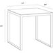Evert 21.5 X 21.5 inch White / Antique Brass End Table