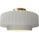 Radiance LED 16.5 inch Bisque and Brushed Brass Semi Flush Ceiling Light