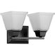 Clifton Heights 2 Light 14 inch Matte Black Bath Vanity Wall Light