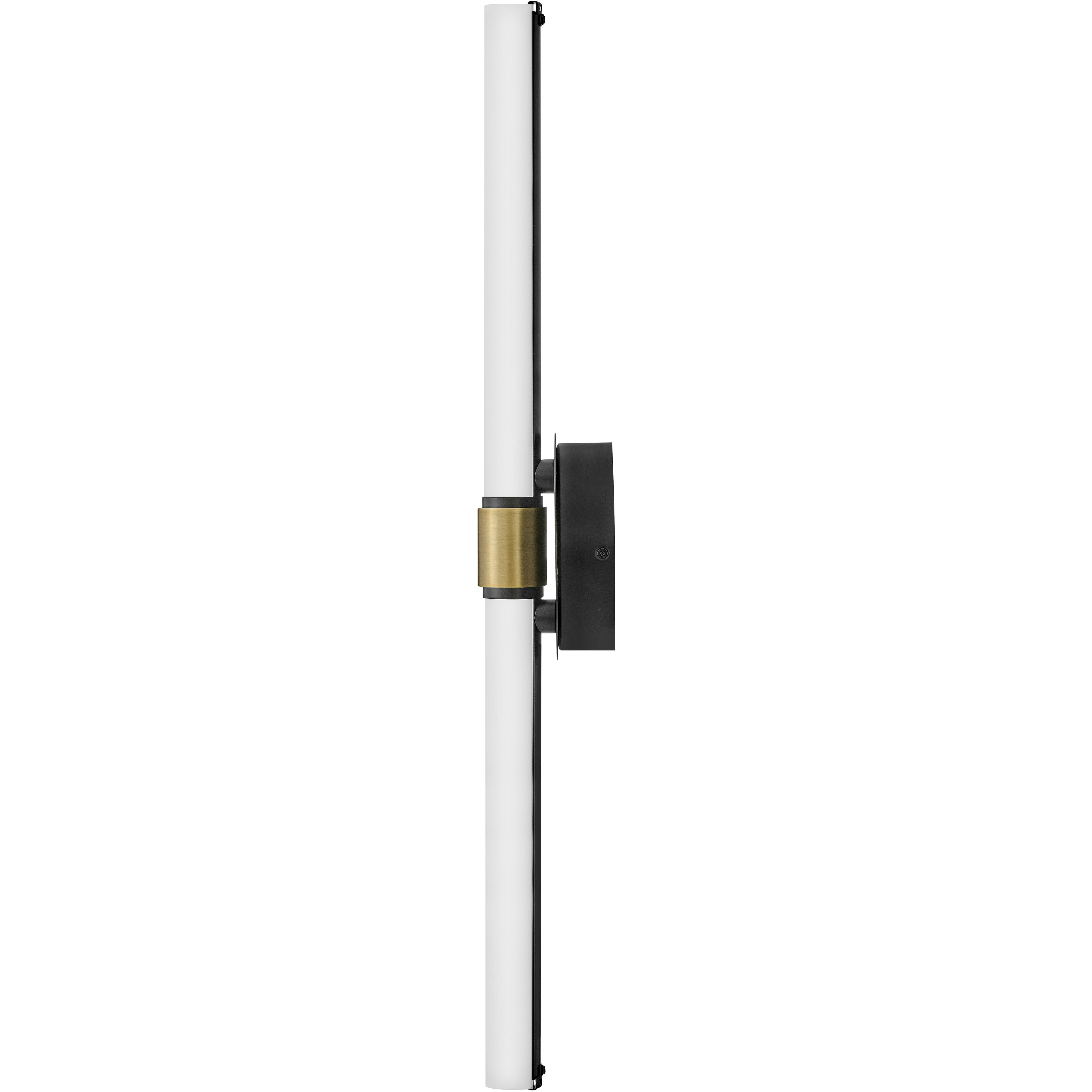 Kai LED 24.5 inch Black with Lacquered Brass Bath Wall Light