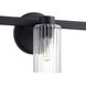 Bedminster 3 Light 24 inch Matte Black Vanity Light Wall Light