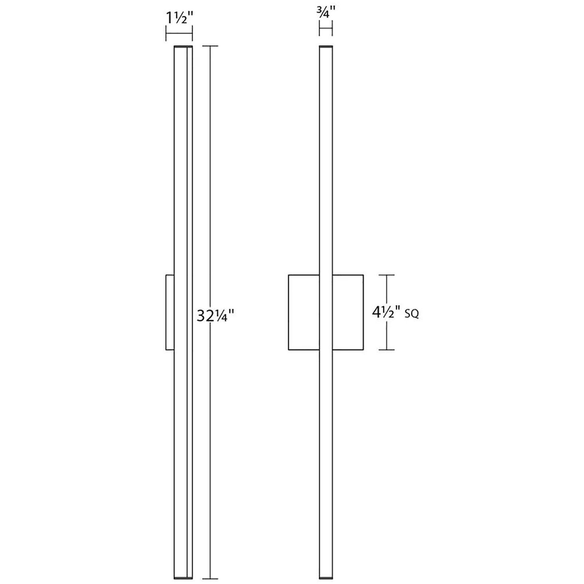 Stix LED 1 inch Satin White Vanity Light Wall Light