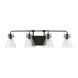 Jaden 4 Light 33.25 inch Midnight Black Bath Vanity Wall Sconce Wall Light