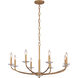 Atella 8 Light 36 inch Ashen Gold Chandelier Ceiling Light
