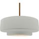 Radiance LED 16.25 inch Brushed Brass and Matte White Pendant Ceiling Light