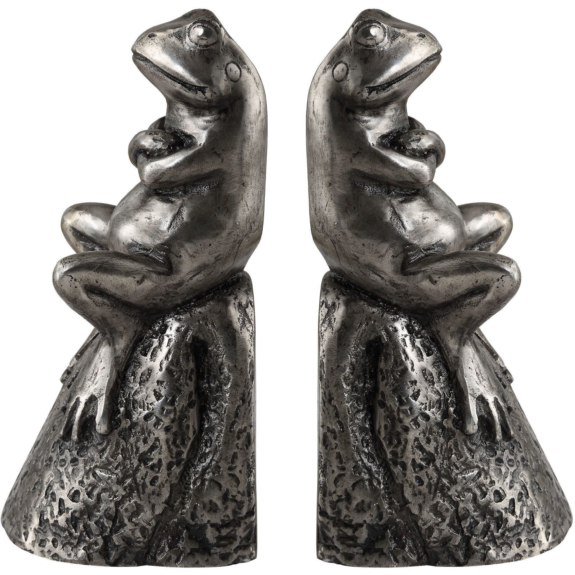 Daydreaming Bird 3.75 inch Antiqued Silver Bookends, Set of 2