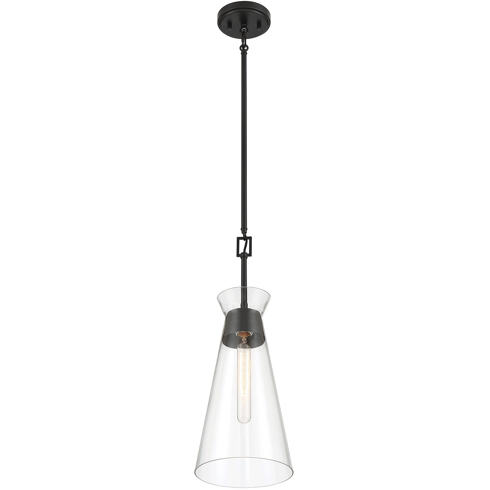 Lakewood 1 Light 8 inch Matte Black Pendant Ceiling Light, Essentials