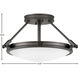 Collier 3 Light 16.5 inch Black Oxide Indoor Semi-Flush Mount Ceiling Light