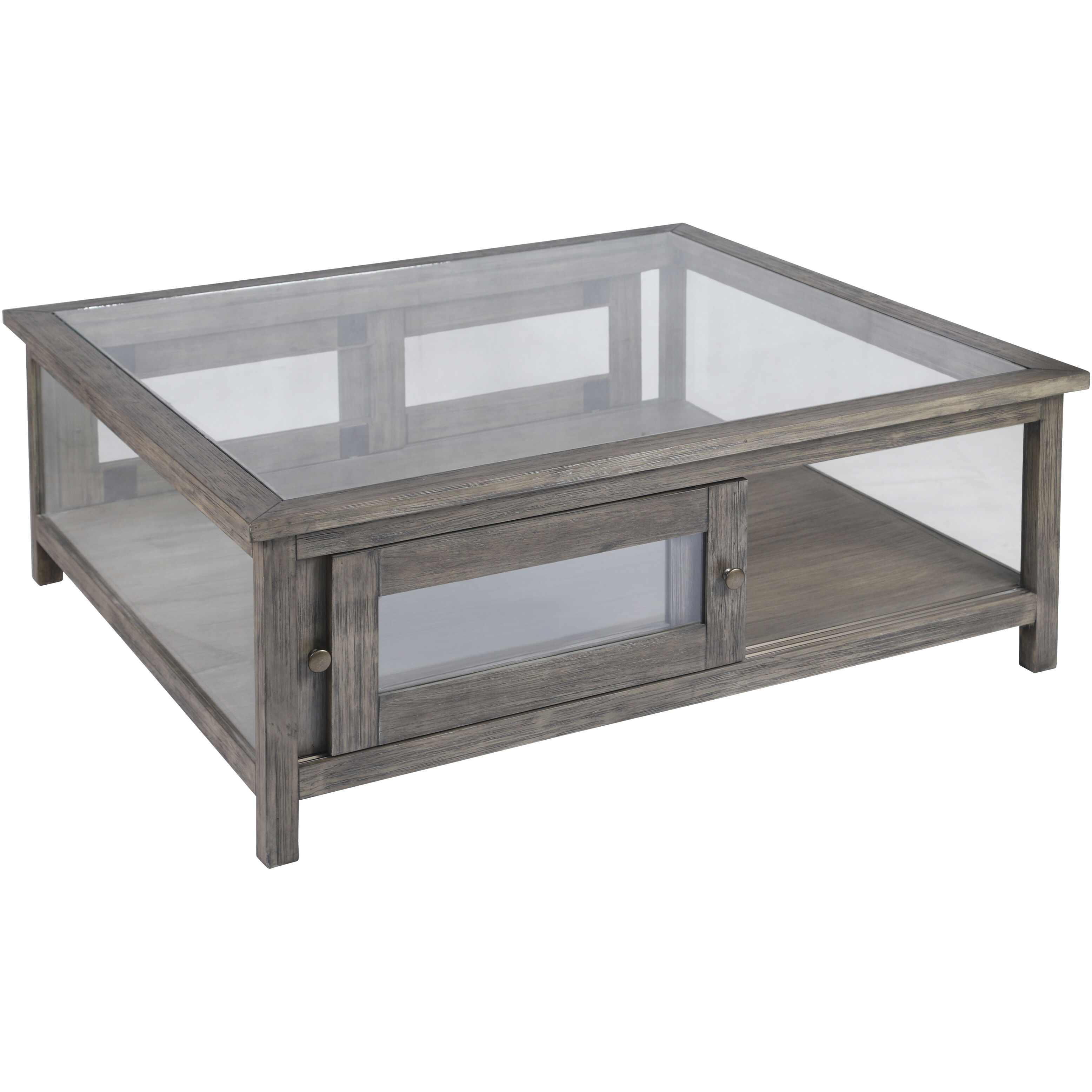 Ostendo 48 X 48 inch Graywash with Clear Coffee Table