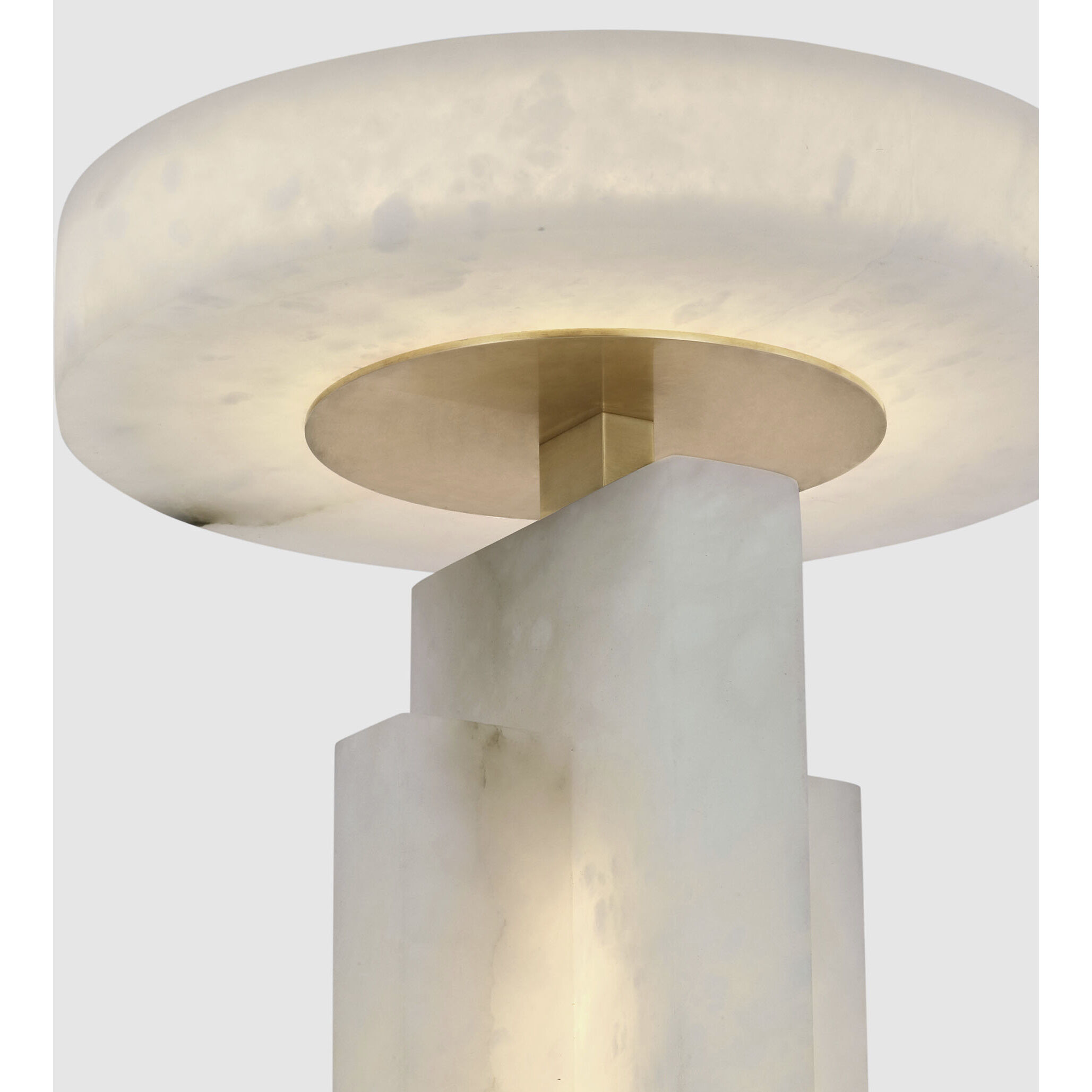 Kelly Wearstler Trancas 19 inch 9 watt Alabaster and Brass Table Lamp Portable Light, Medium