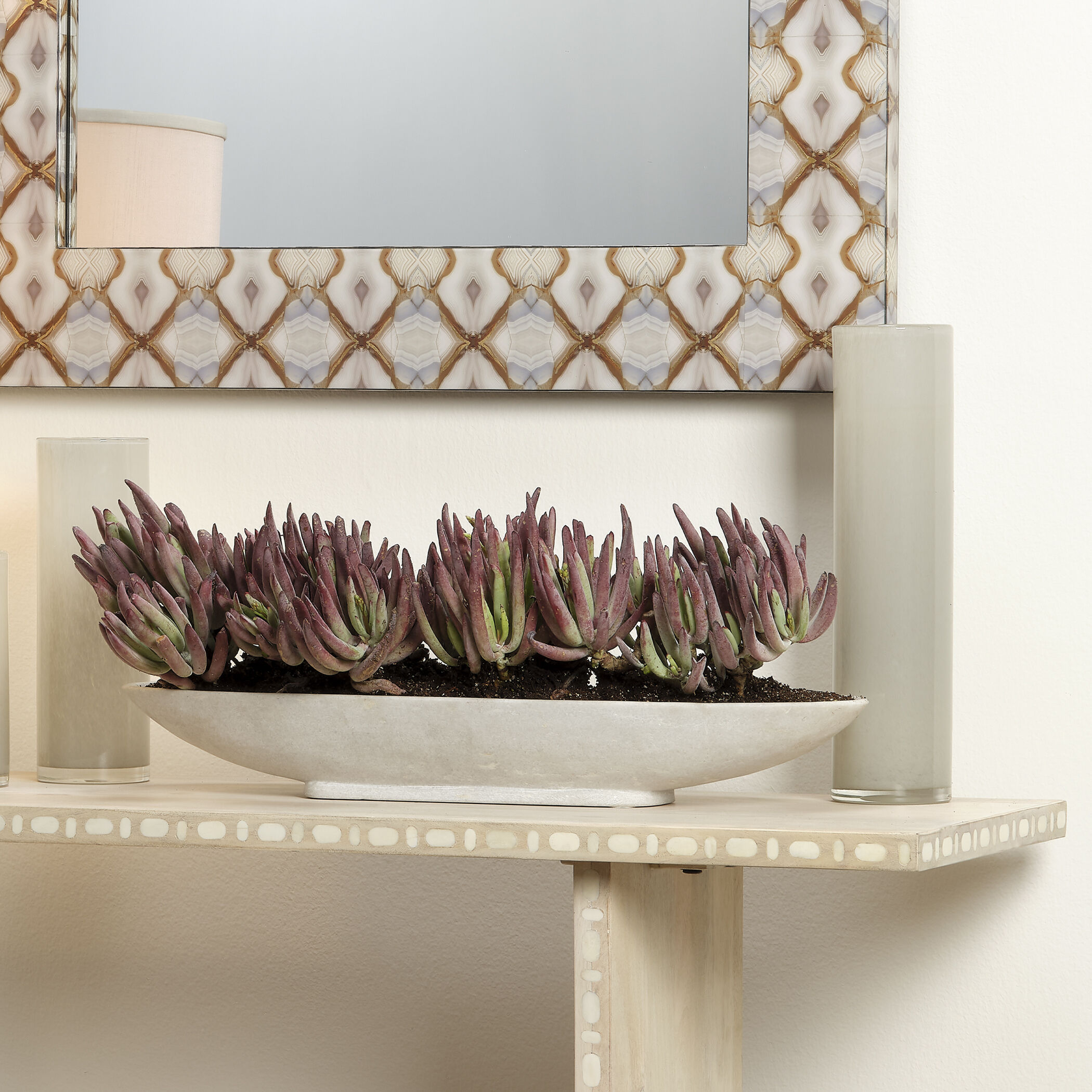 Long 8 X 4 inch Long Oval Bowl in White Marble