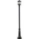 Portland 1 Light 109.75 inch Black Outdoor Post Mounted Fixture