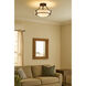 Hathaway 3 Light 16 inch Olde Bronze Indoor Semi-Flush Mount Ceiling Light in Etched White