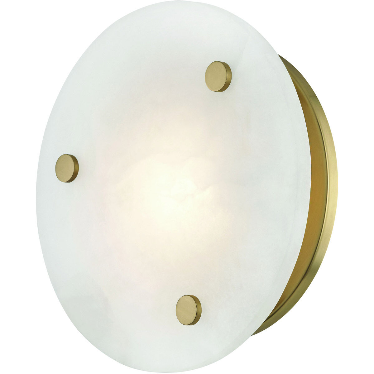 Croton LED 12.25 inch Aged Brass Flush Mount Ceiling Light