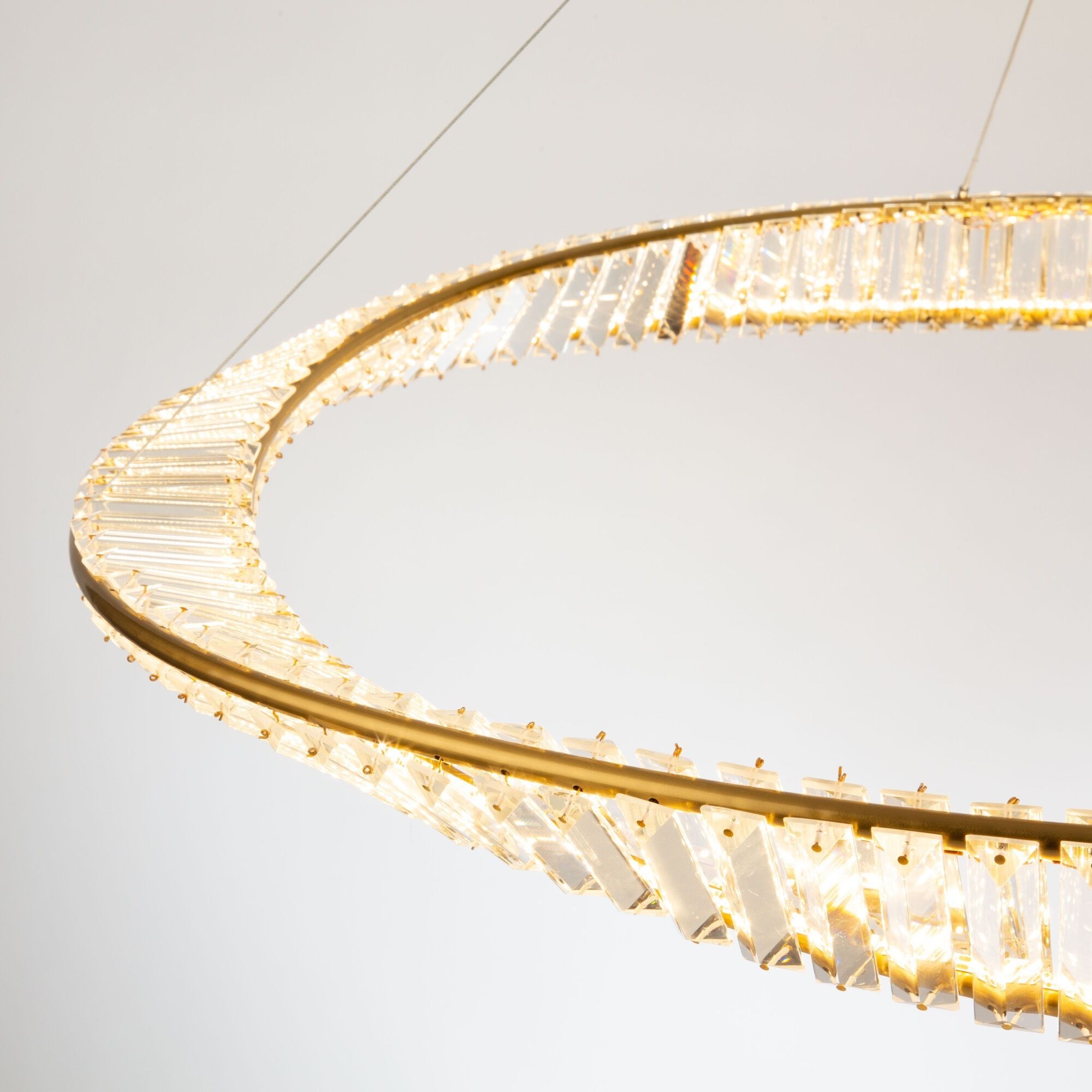 Stella LED 39.5 inch Brushed Brass Pendant Ceiling Light