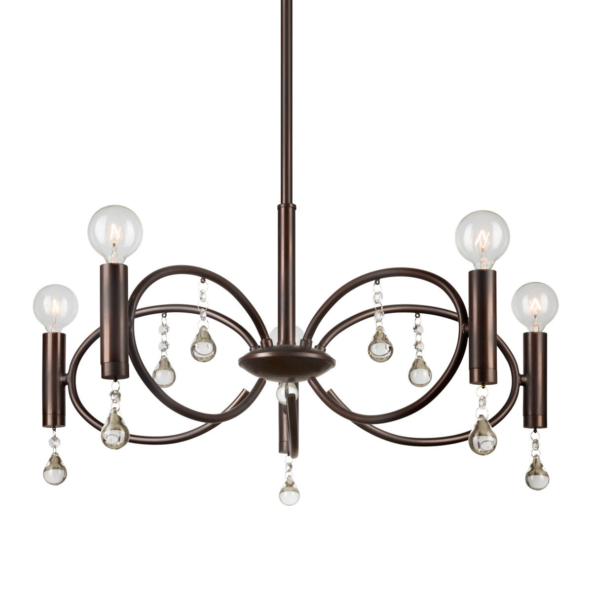 Signature 5 Light 22 inch Antique Bronze Chandelier Ceiling Light