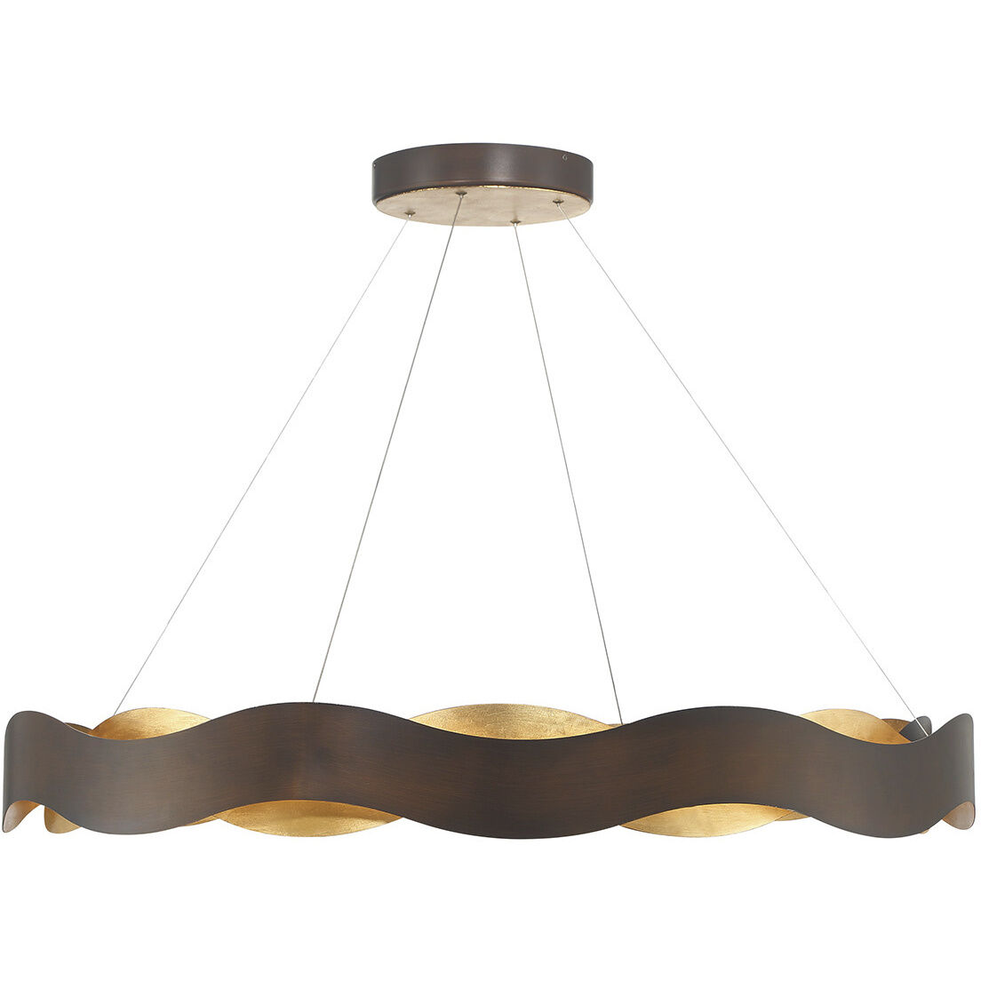 Vaughan LED 46 inch Bronze and Gold Chandelier Ceiling Light