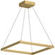 Piazza LED 23.63 inch Brushed Gold Pendant Ceiling Light