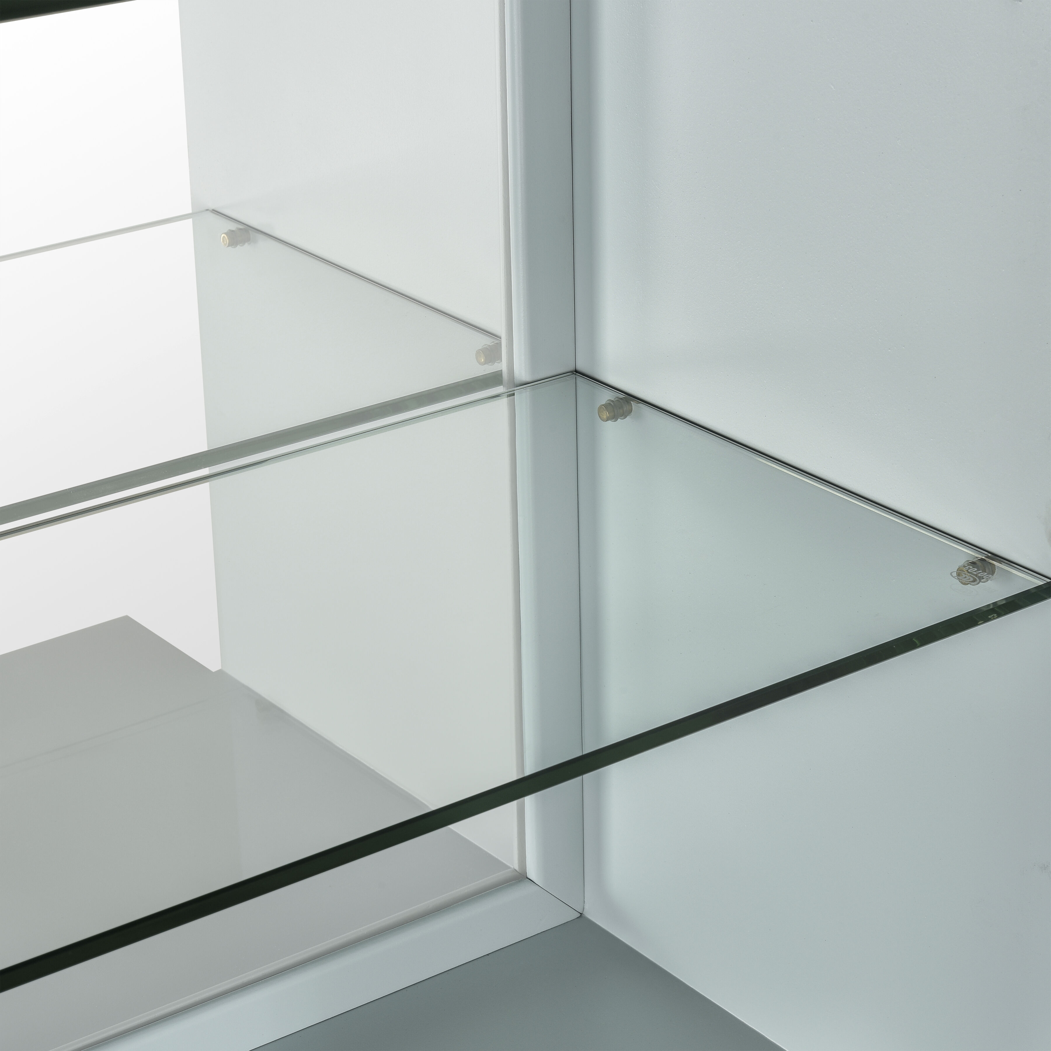 Gabe Light Blue with Brass Bar Cabinet