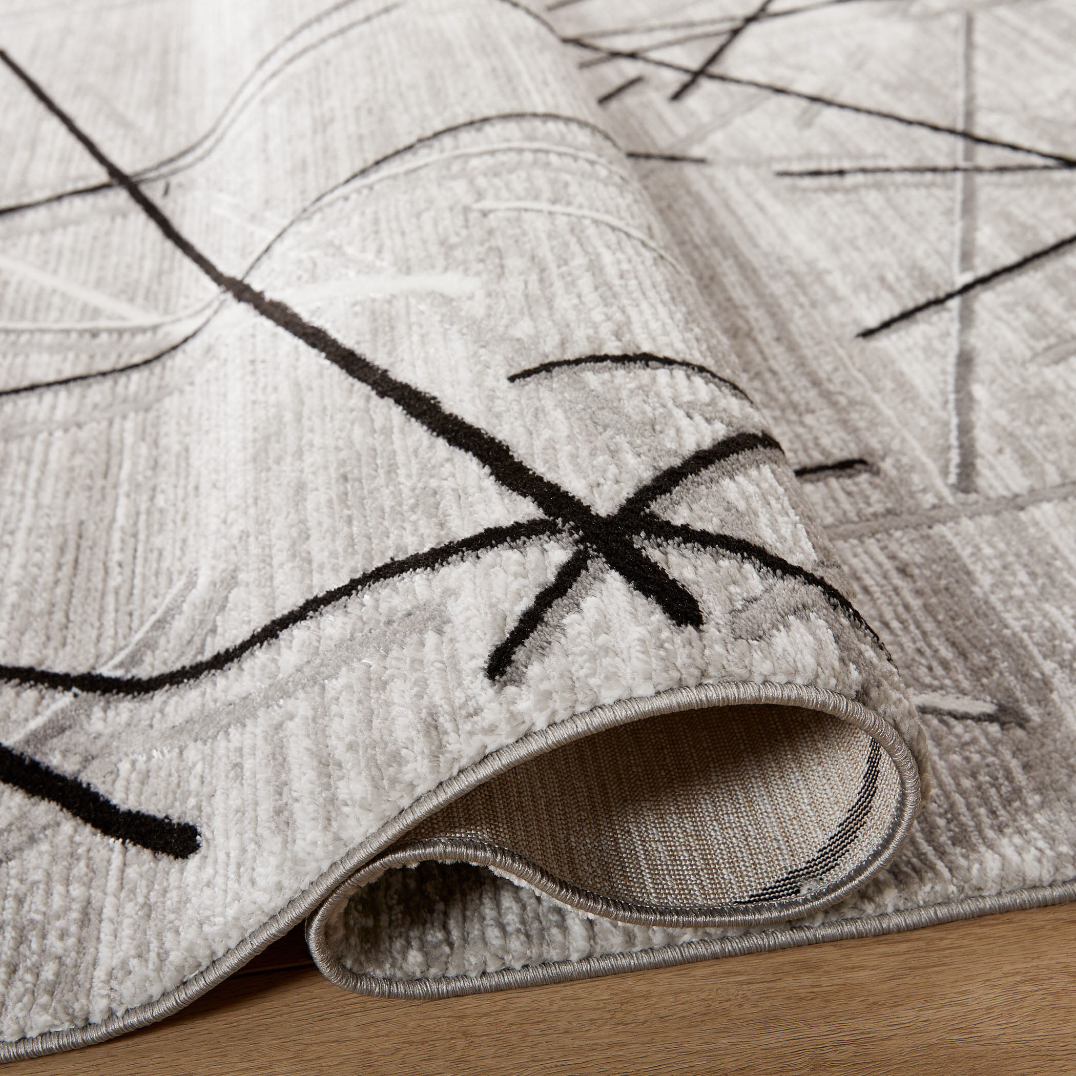 Sesia 130 X 94 inch Light Grey Rug in 8 x 11