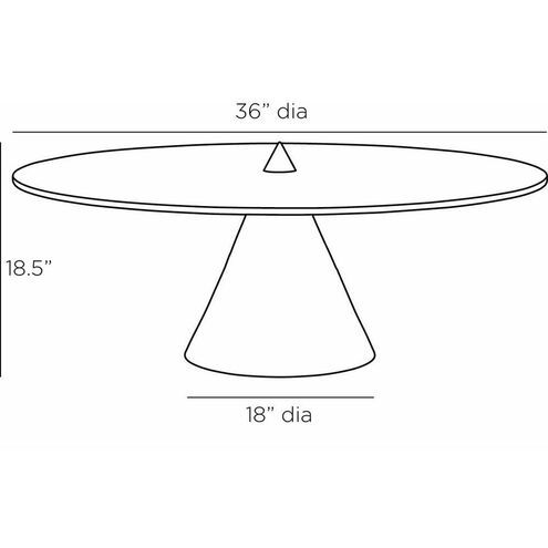 Aria 36 inch Black Coffee Table