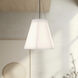 Alora Mood Manila 3 Light 19.5 inch Matte Black and White Linen Pendant Ceiling Light
