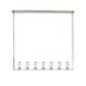 Revolve 7 Light 47.25 inch Clear Glass and Polished Nickel Linear Pendant Ceiling Light