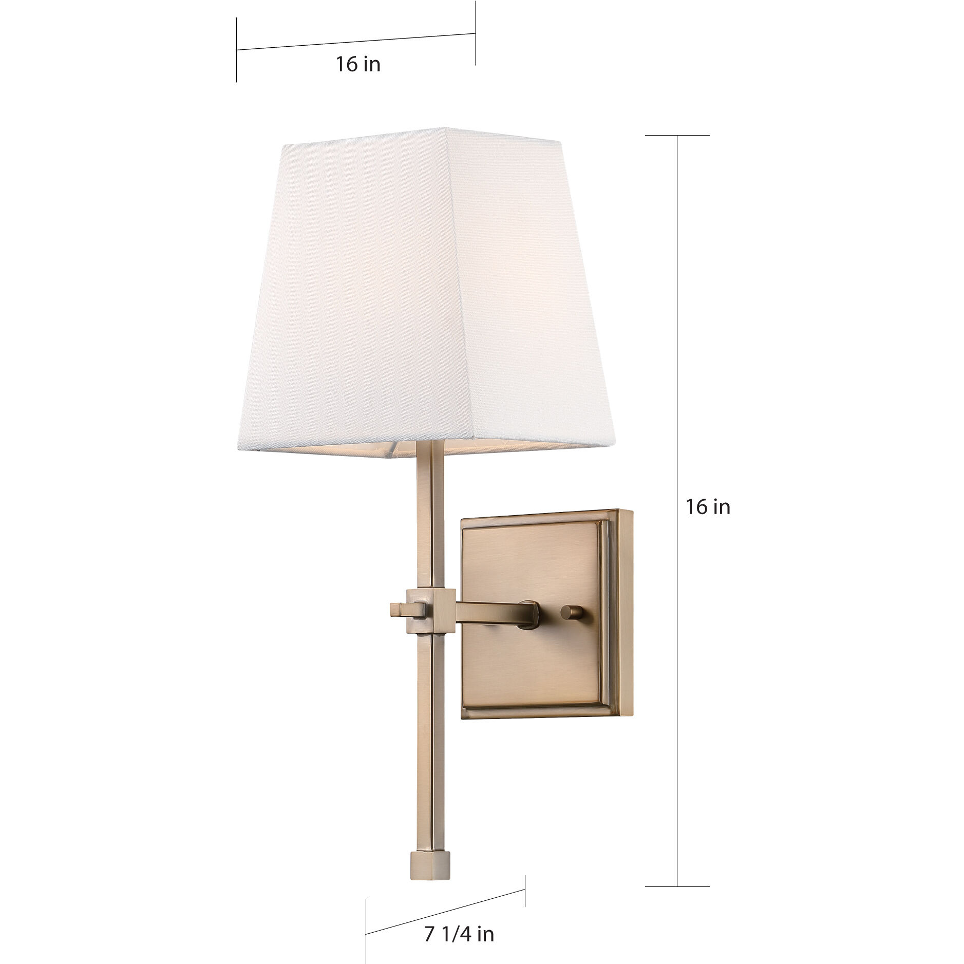 Highline 1 Light 6 inch Burnished Brass and White Vanity Light Wall Light