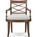 Delphine Chateau Brown Dining Arm Chair, Wooden, Upholstered, Provence