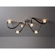 Art & Alchemy SNAPS LED 58 inch Sterling Pendant Ceiling Light in White Leather with Alabaster, Medium