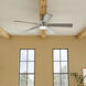 Lucian 60 inch Polished Nickel with Black/Silver Blades Ceiling Fan