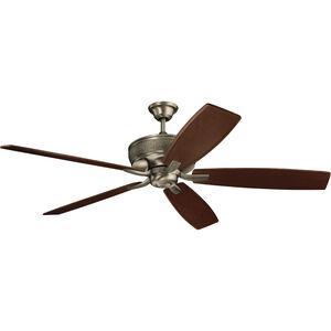 Monarch 70 inch Burnished Antique Pewter with Wthrd Wh Wn Blades Ceiling Fan