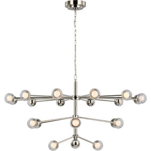 kate spade new york Alloway LED 42 inch Polished Nickel Chandelier Ceiling Light, Large