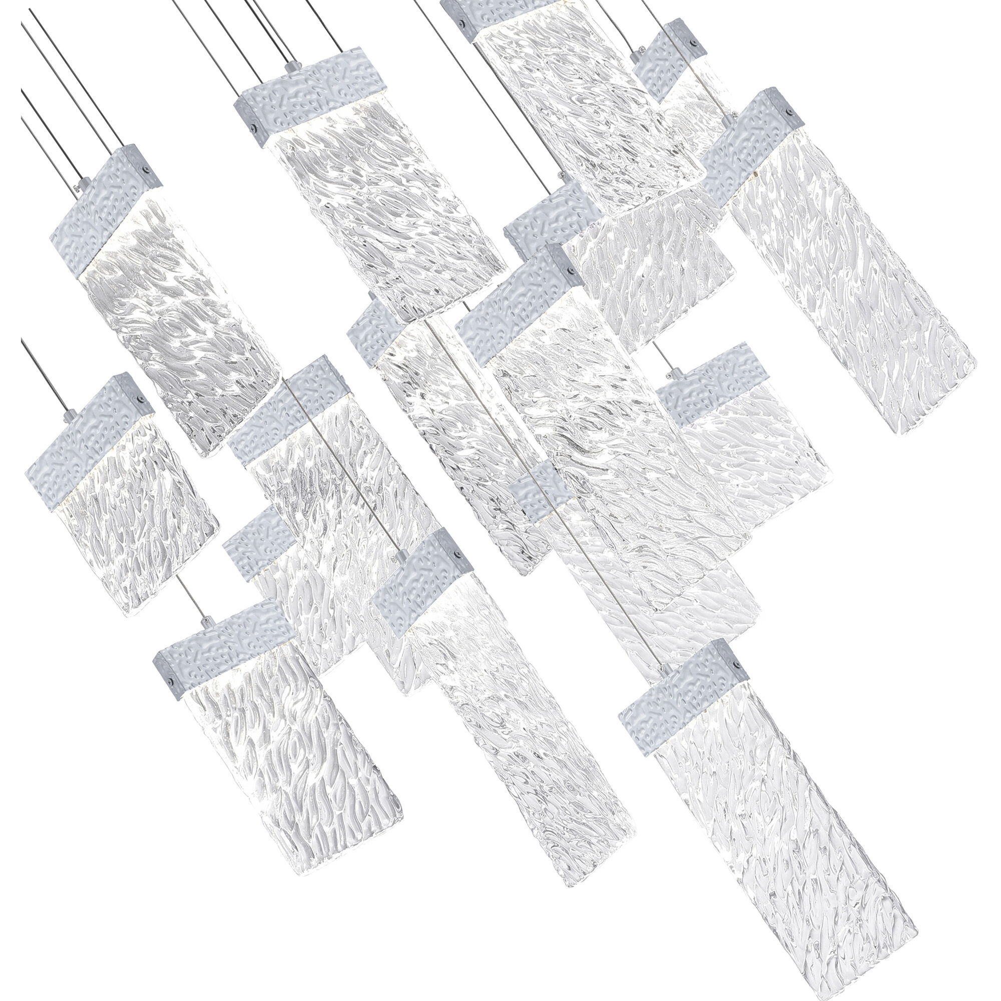 Carolina LED 32 inch Pewter Down Chandelier Ceiling Light