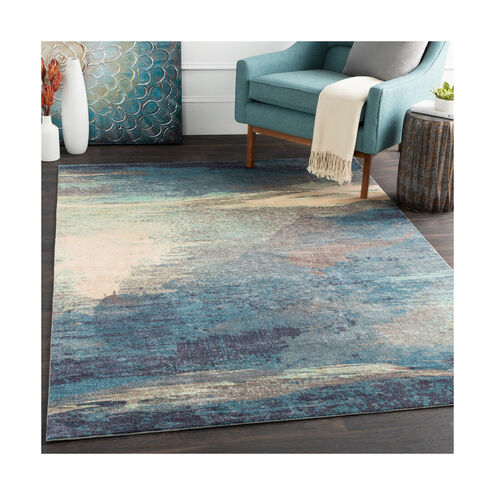 Wilkes-Barre 108 X 79 inch Blue Rug, Rectangle