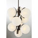 Vino 10 Light 24.75 inch Dark Bronze Pendant Ceiling Light in White Etched Alabaster Glass