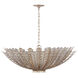 AERIN Hampton 6 Light 36 inch Burnished Silver Leaf Chandelier Ceiling Light, Large