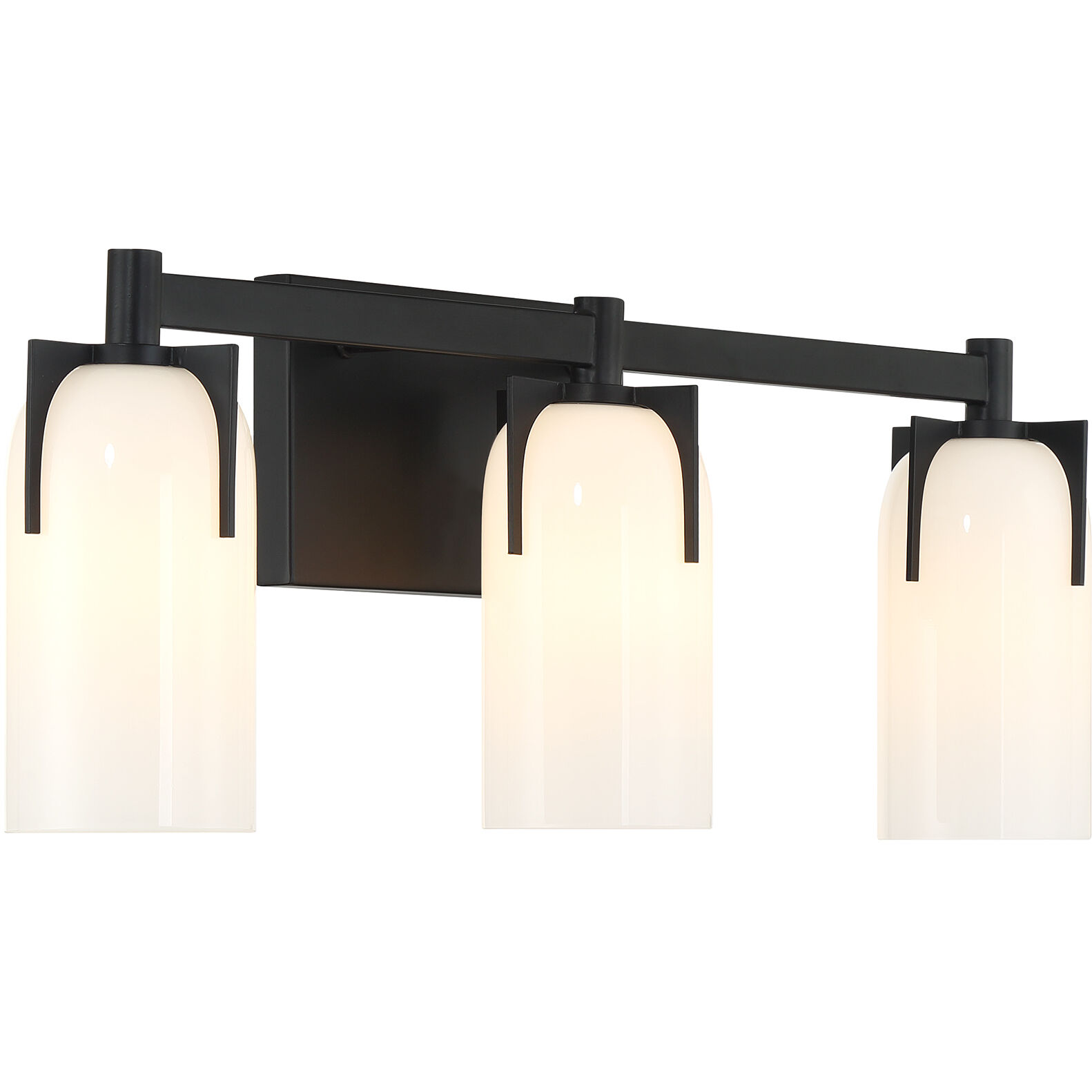 Caldwell 3 Light 24 inch Black Bathroom Vanity Light Wall Light