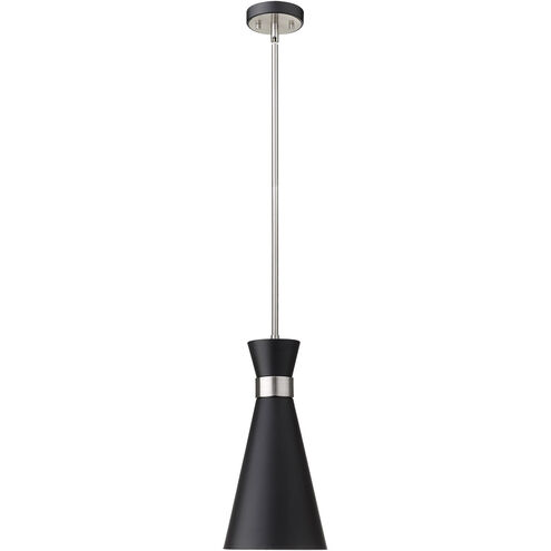 Soriano 1 Light 8 inch Matte Black/Brushed Nickel Pendant Ceiling Light