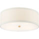 kate spade new york Walker 4 Light 18 inch Gild Flush Mount Ceiling Light in Cream Linen, Medium
