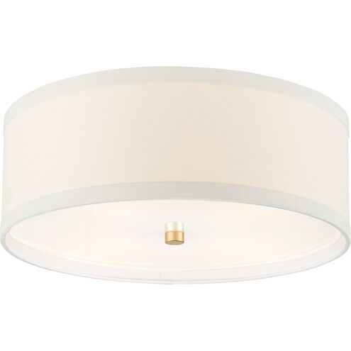 kate spade new york Walker 4 Light 18 inch Gild Flush Mount Ceiling Light in Cream Linen, Medium