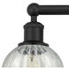 Edison Caledonia 3 Light 23 inch Matte Black Bath Vanity Light Wall Light in Mouchette Glass