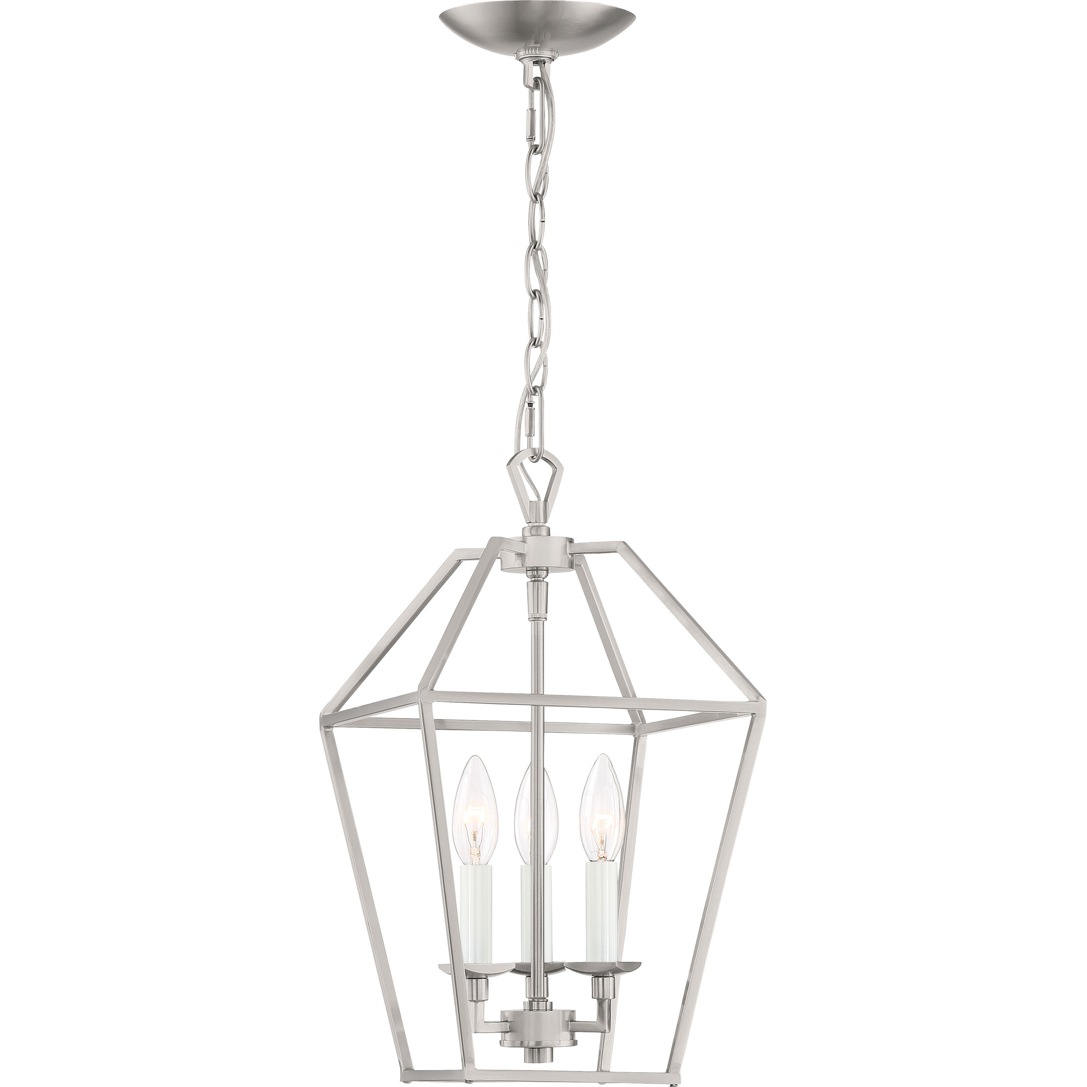 Aviary 3 Light 9.5 inch Brushed Nickel Foyer Chandelier Ceiling Light