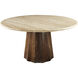 Linus 60 X 60 inch Wheat / Dark Brown Dining Table
