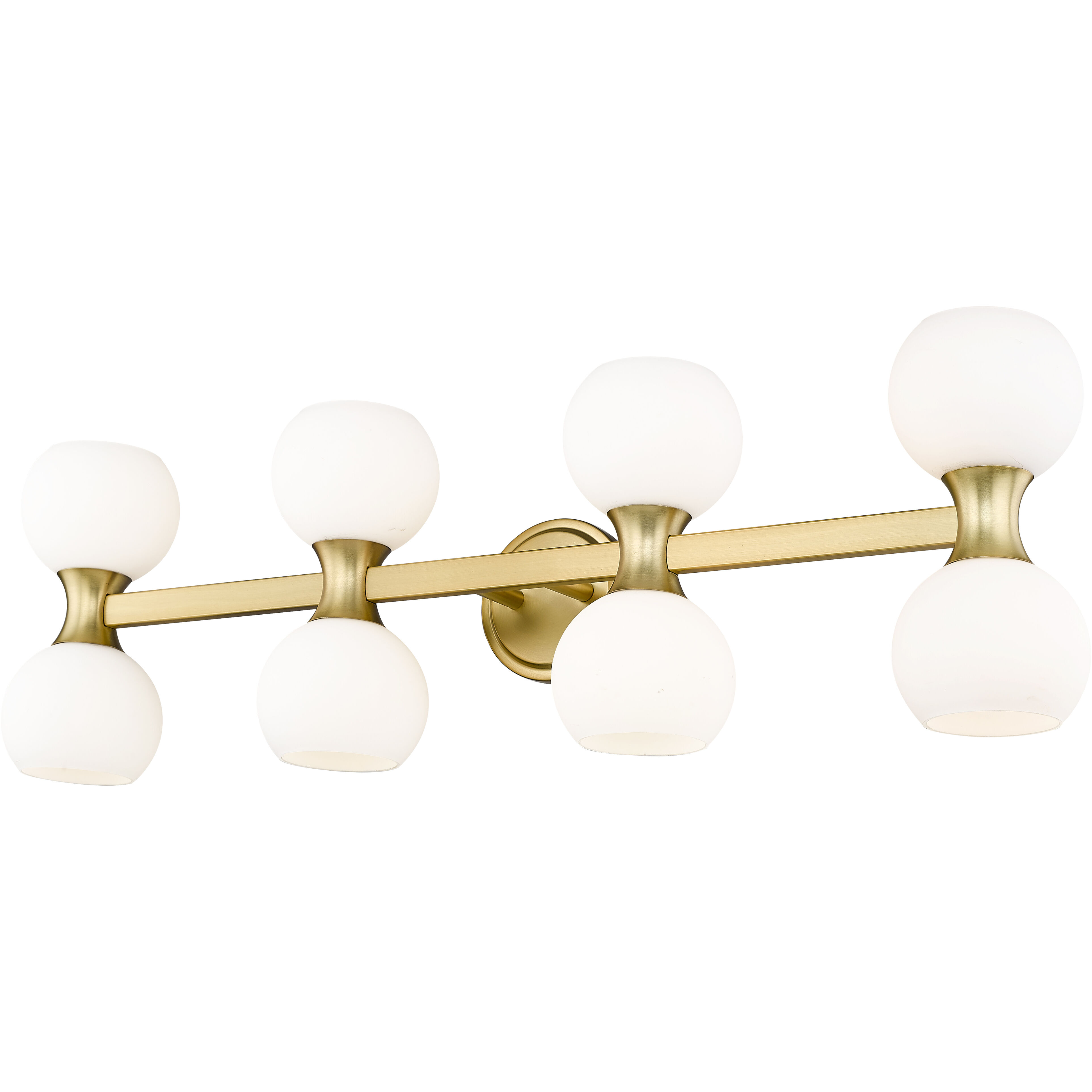 Artemis 8 Light 35 inch Modern Gold Vanity Wall Light