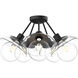 Alora Mood Francesca 5 Light 19.75 inch Matte Black Semi Flush Mount Ceiling Light