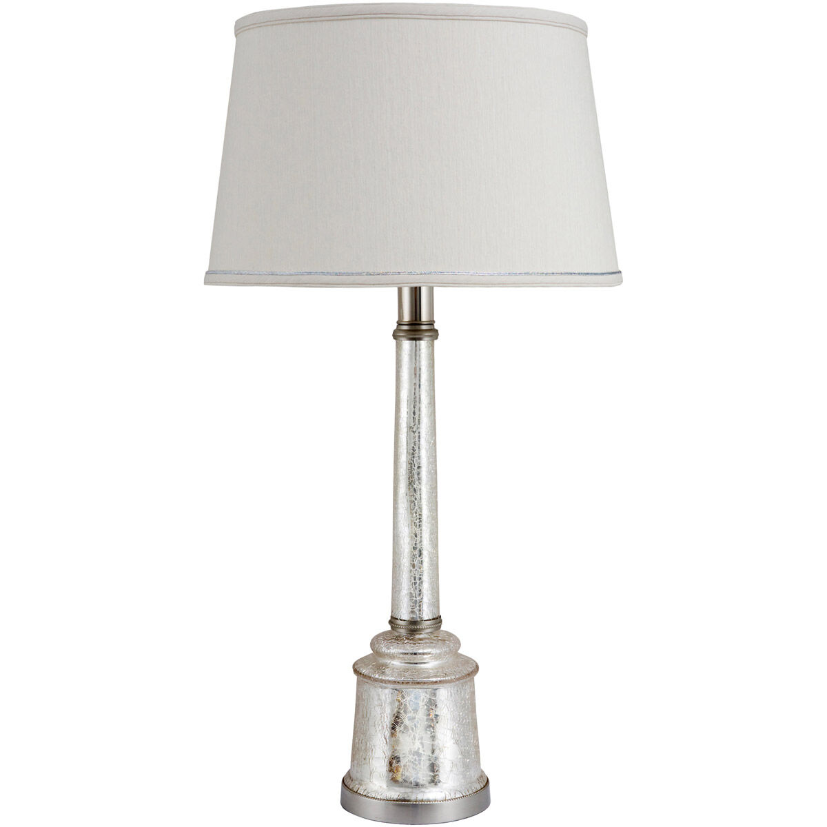 Larry Laslo 33 inch 100.00 watt Clear/Crackled/Satin Nickel Table Lamp Portable Light