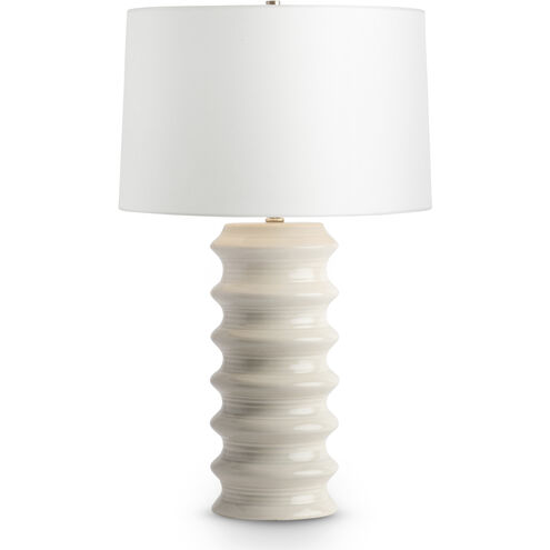 Downey 26.75 inch 150.00 watt Off-White Table Lamp Portable Light in Grey