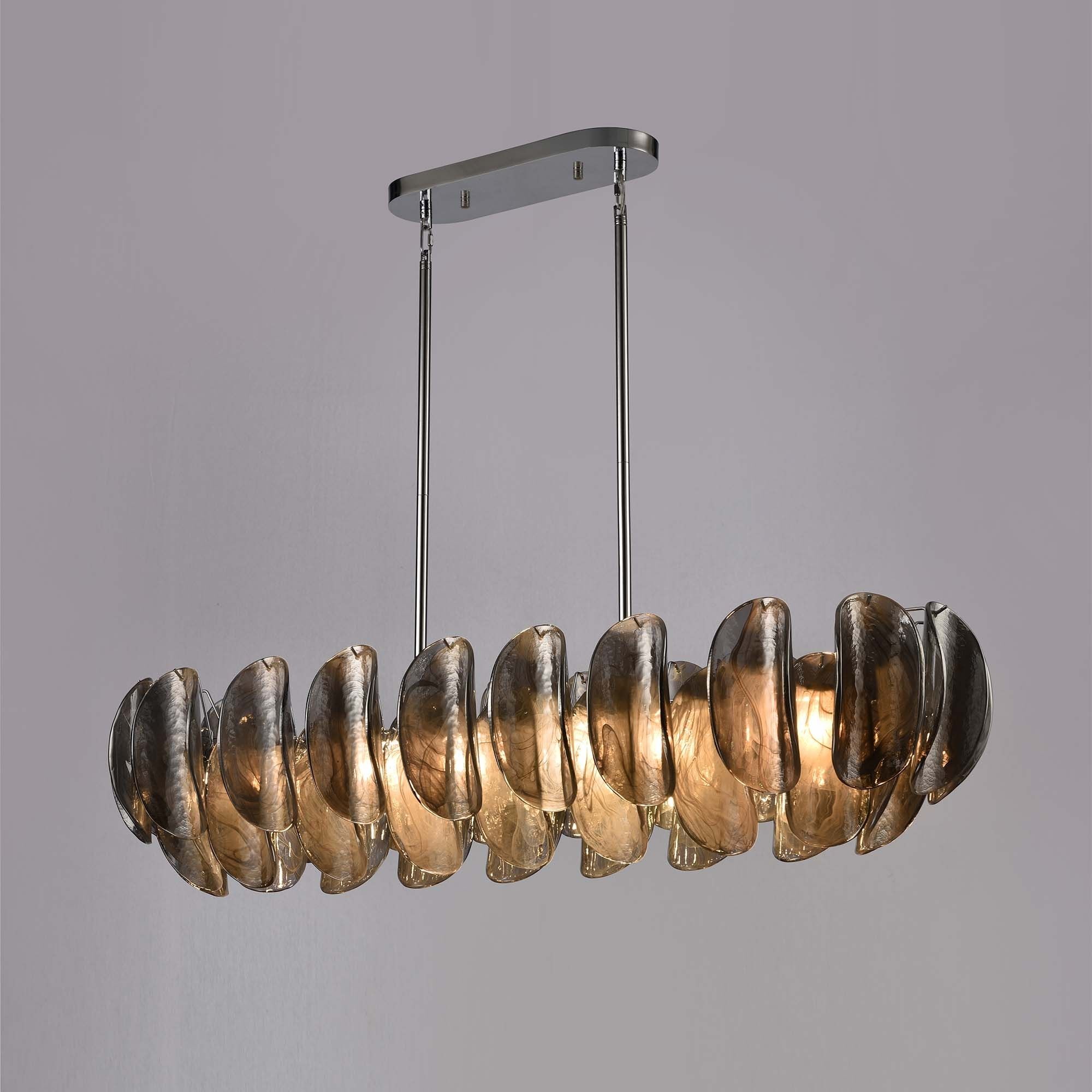 Chateau 6 Light 47.25 inch Polished Chrome Linear Chandelier Ceiling Light